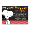 Πρόσκληση Βάπτισης με τον Snoopy για Αγόρι