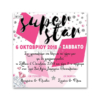 Super Star Πρόσκληση Βάπτισης για Κορίτσι