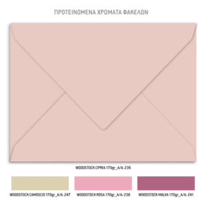 Φάκελος Προσκλητηρίου βάπτισης για κορίτσι με θέμα Fairies