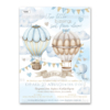 Προσκλητήριο Bάπτισης με θέμα Baby Boys Hot Air Balloon