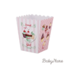 Cup Cakes Βάπτιση Κορίτσι - Kουτί Popcorn BKT21