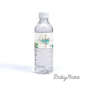 Tropical Βάπτιση Κορίτσι - Ετικέτα για Μπουκάλι Νερού