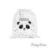 Panda Βάπτιση Αγόρι - Πουγκί Υφασμάτινο με Κορδόνι
