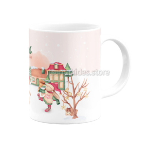 Christmas Village Κεραμική Κούπα για Βάπτιση Αγόρι