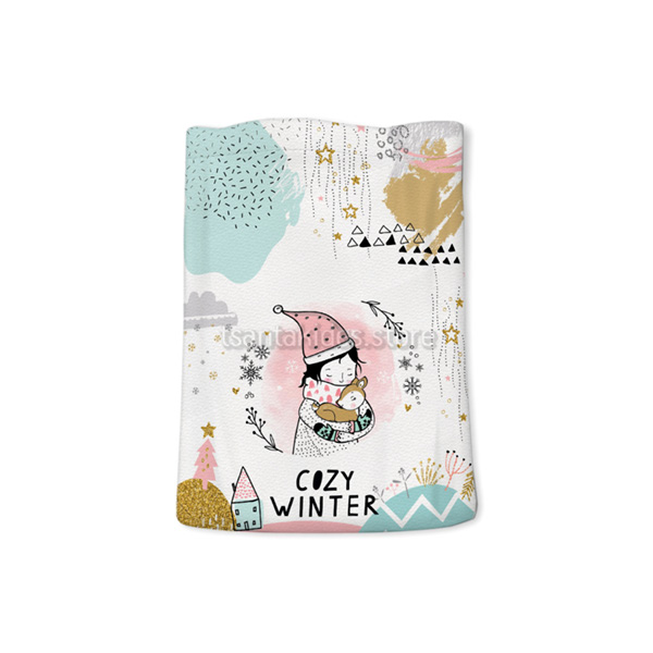 Cozy Winter Βάπτιση Κορίτσι – Μπομπονιέρα σε Πουγκί