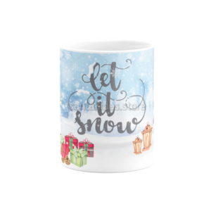 Let It Snow Κεραμική Κούπα για Βάπτιση Αγόρι
