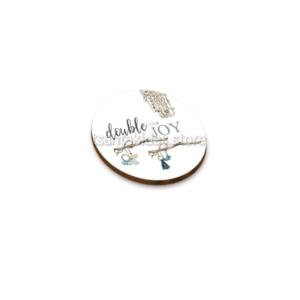 Μπλε Charms και Macrame Βάπτιση Δίδυμα – Διακοσμητικό Μπομπονιέρας