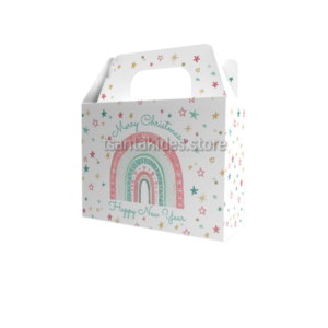 Xmas Rainbow Βάπτιση Κορίτσι – Kουτί Lunchbox BKT24