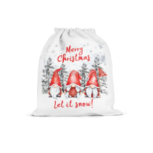 Christmas Elves Βάπτιση Αγόρι – Πουγκί Υφασμάτινο με Κορδόνι