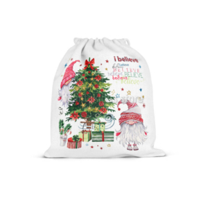 Santa Claus Βάπτιση Αγόρι – Πουγκί Υφασμάτινο με Κορδόνι