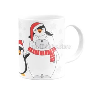 Snow Santa Κεραμική Κούπα για Βάπτιση Αγόρι