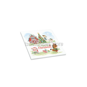 Christmas Farm Σουβέρ Κεραμικό για Βάπτιση Αγόρι
