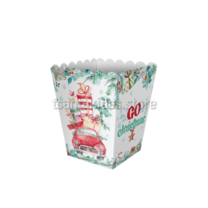 Xmas Red Truck Βάπτιση Αγόρι – Kουτί Popcorn BKT21