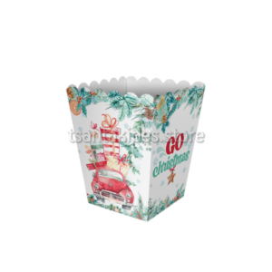 Xmas Red Truck Βάπτιση Αγόρι – Kουτί Popcorn BKT21