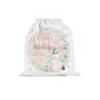 Pastel Christmas Βάπτιση Κορίτσι – Πουγκί Υφασμάτινο με Κορδόνι