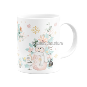 Pastel Christmas Κεραμική Κούπα για Βάπτιση Κορίτσι