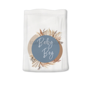 Boho Baby Boy Μπομπονιέρα για Βάπτιση Αγόρι σε Πουγκί