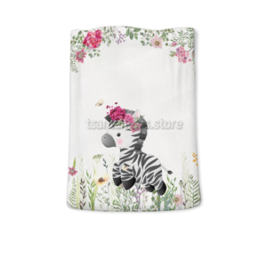 Cute Zebra Μπομπονιέρα για Βάπτιση Κορίτσι σε Πουγκί